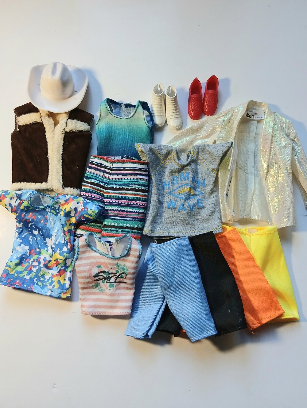 Barbie Ken Lot Of Mixed Clothing Items